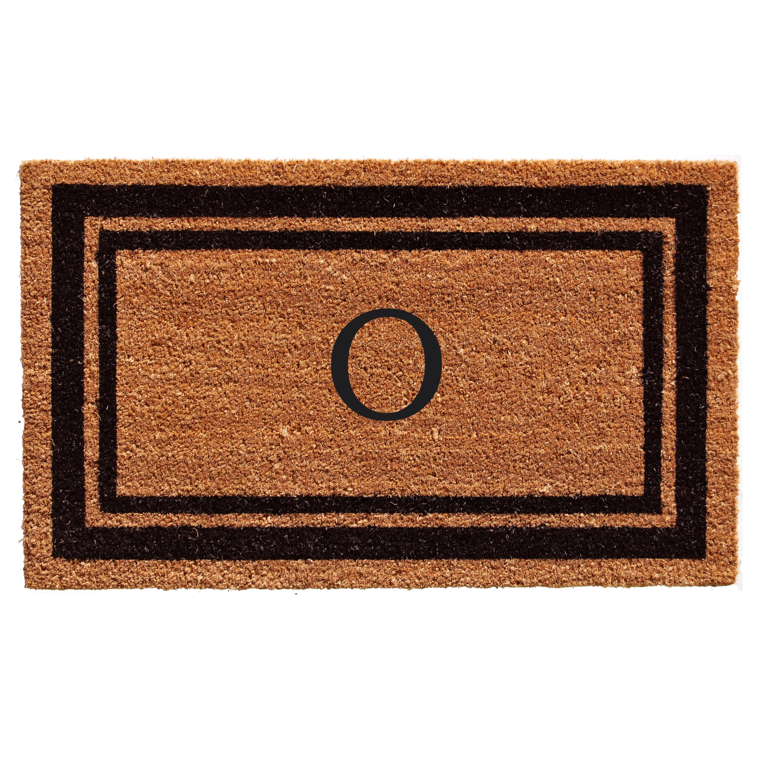 Calloway Mills 152961830O Black Border 18' X 30' Monogram Doormat, (Letter O)