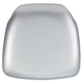 20 Pk. Hard Silver Vinyl Chiavari Chair Cushion