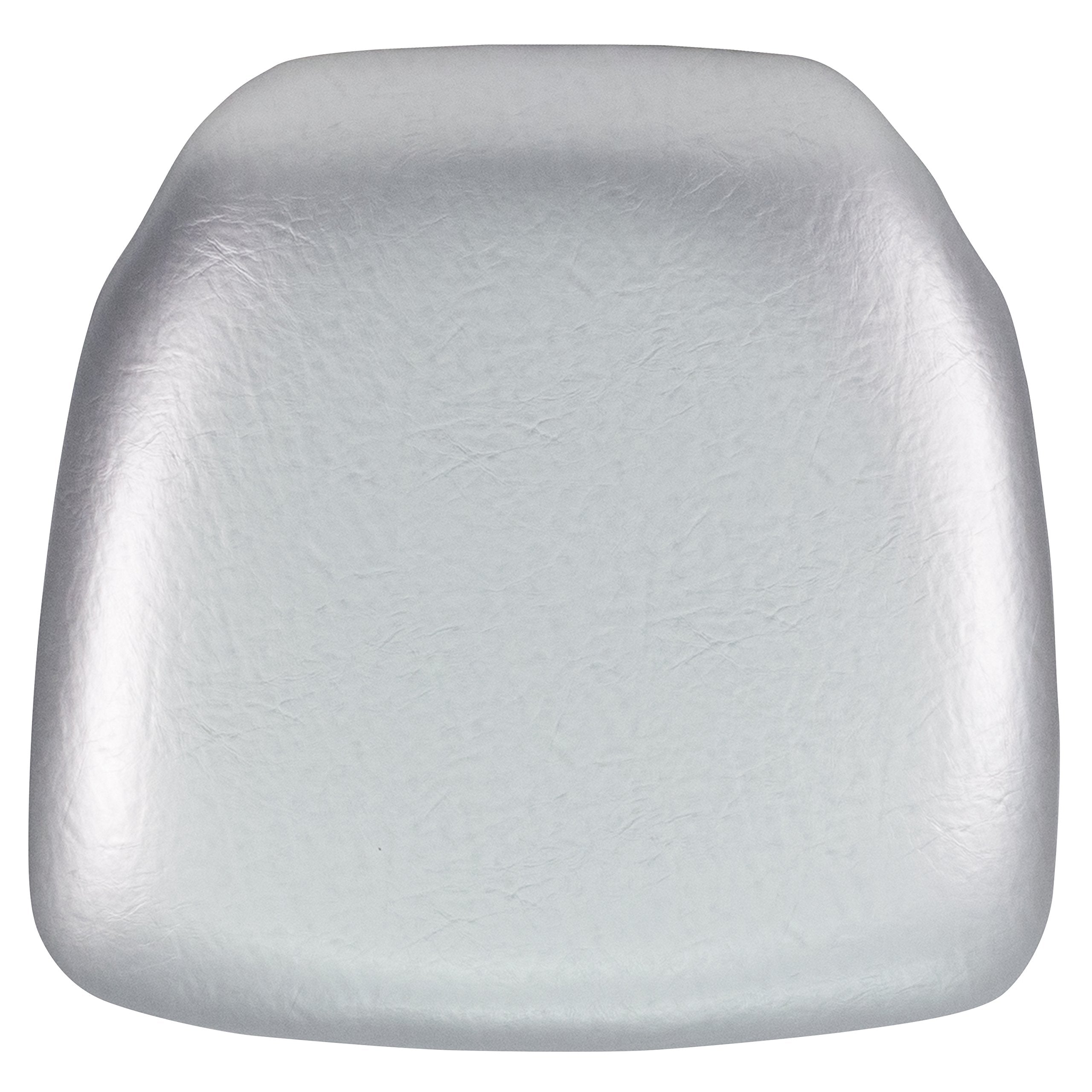 20 Pk. Hard Silver Vinyl Chiavari Chair Cushion