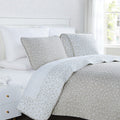 Southshore Fine Living, Inc. Oversized Bedding Quilt Set Lightweight, Coverlet Bedspread 3-Piece Geometric Grid With Two Matchin