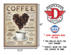 Desperate Enterprises Heart Coffee Tin Sign Usa 40X31 Cm S2735