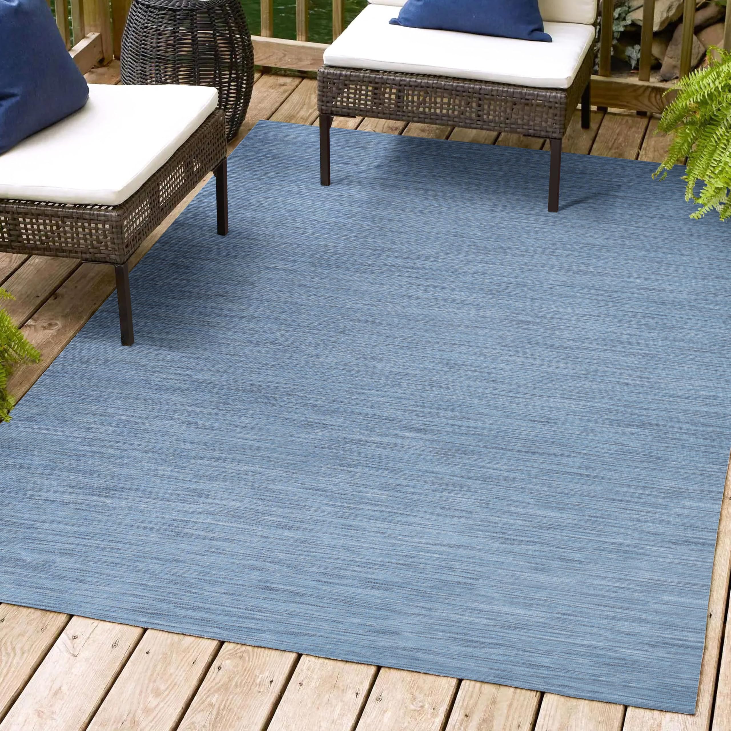 JONATHAN Y TSN100F-4 Ethan Modern Flatweave Solid Indoor Outdoor Area Rug Casual Contemporary Solid Coastal Easy Cleaning Bedroo