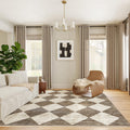 nuLOOM Fringed Performance Indoor Area Rug, Power Loomed, Easy Clean, Durable, Non-Shed, 3 x 5, Meline Beige