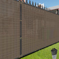 E&K Sunrise Fence Privacy Screen With Zipties, Brown 6' X 277' Commercial Outdoor Backyard Porch Deck Shade Windscreen Mesh Fabr