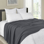 Boutiquo 100% Cotton Bed Blanket, Breathable Thermal Blanket Twin Size, Soft Honeycomb Waffle Blanket 60''X90'', Cotton Bed Blan