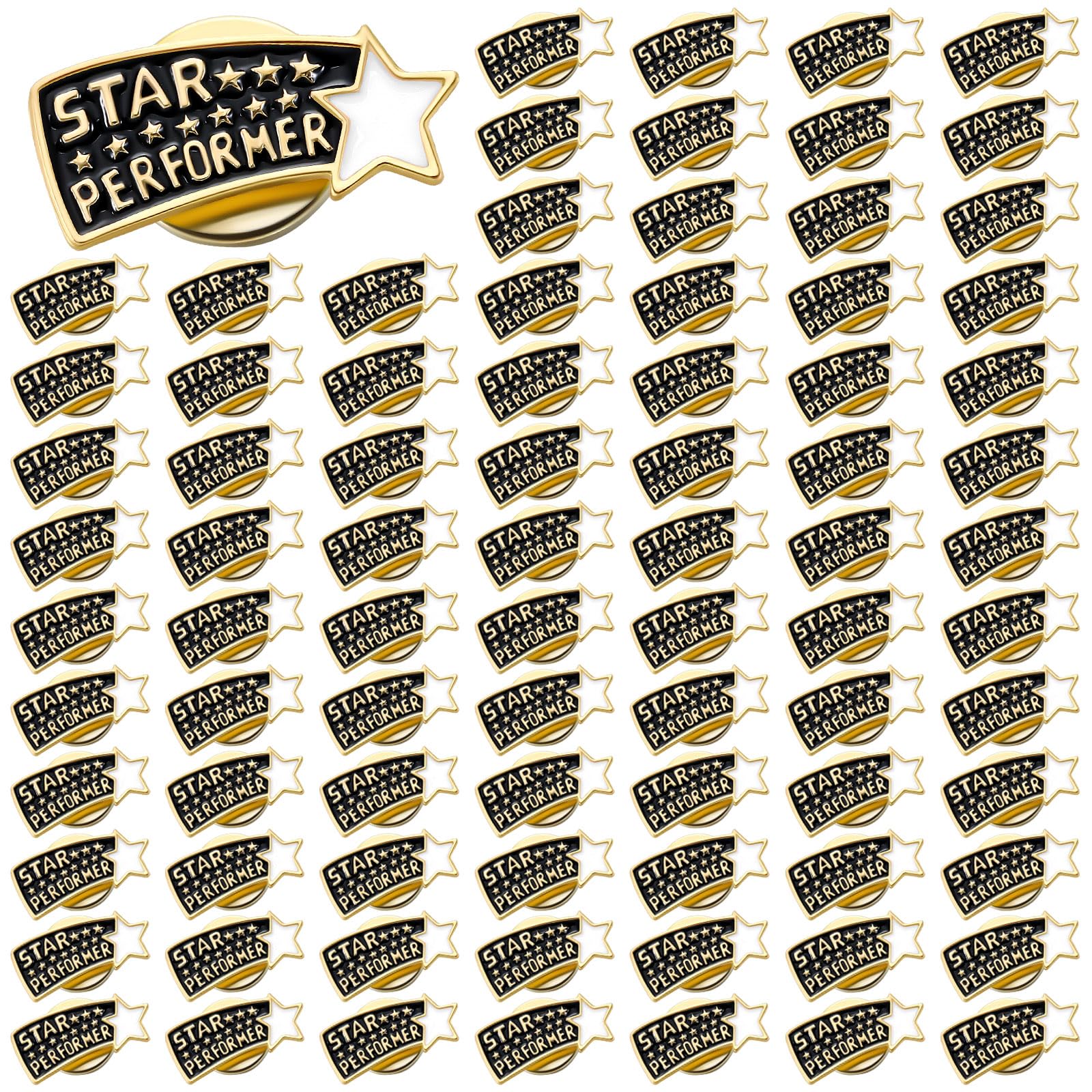 Tondiamo 120 Awards Gifts Star Performer Lapel Pins Employee of The Month Recognition Volunteer Star Pins Employee Volunteer Adm