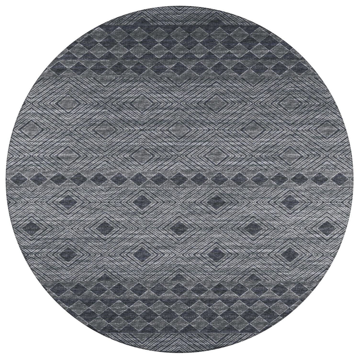 Sedona Sn1 Black Transitional Rug Round 4' X 4'