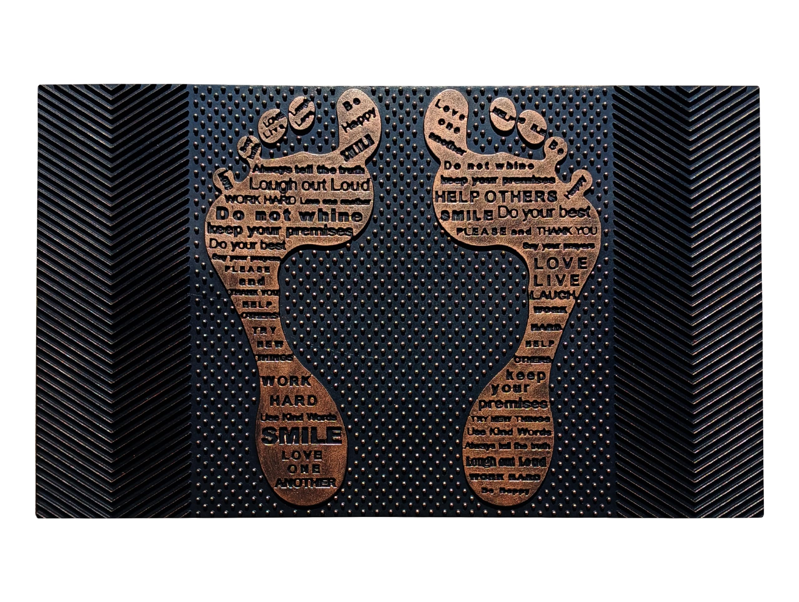 A1 Home Collections A1Hc Rubber Pin Welcome Door Mats 18'X30' For Outdoor Entrance, Fun Designed Doormat, Welcome Mats For Fro