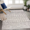 Art&Tuft 6x9 Area Rug, Super Soft Ultra-Thin Moroccan Washable Rug, Anti-Slip Backing Rugs for Living Room, Foldable Geometric M