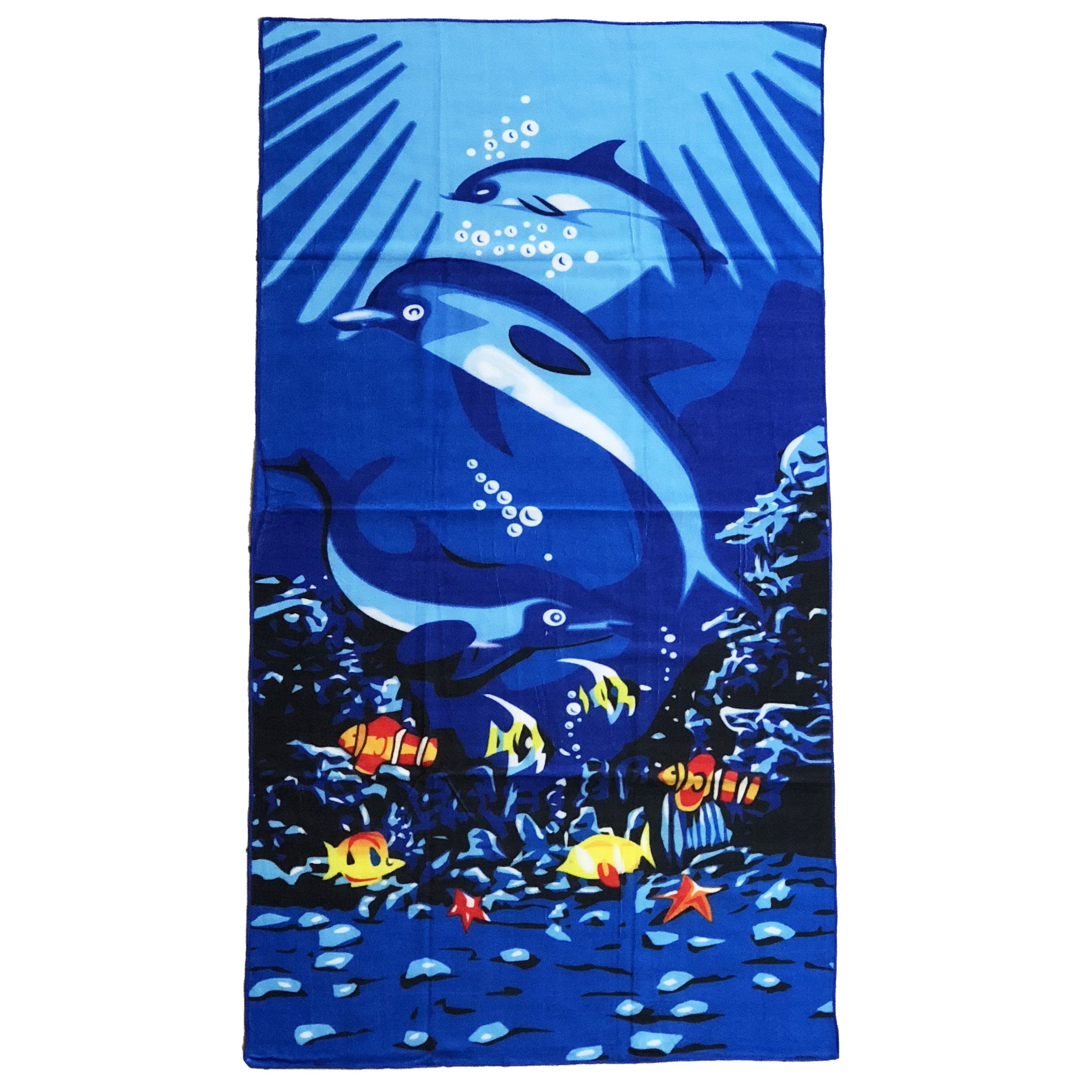allgala Oversize 40x70 Microfiber Beach Towel, Dolphin-BT81107