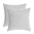 Calitime Pack Of 2 Cozy Throw Pillow Covers Cases For Couch Sofa Home Decoration Solid Dyed Soft Chenille 16 X 16 Inches Moonbea