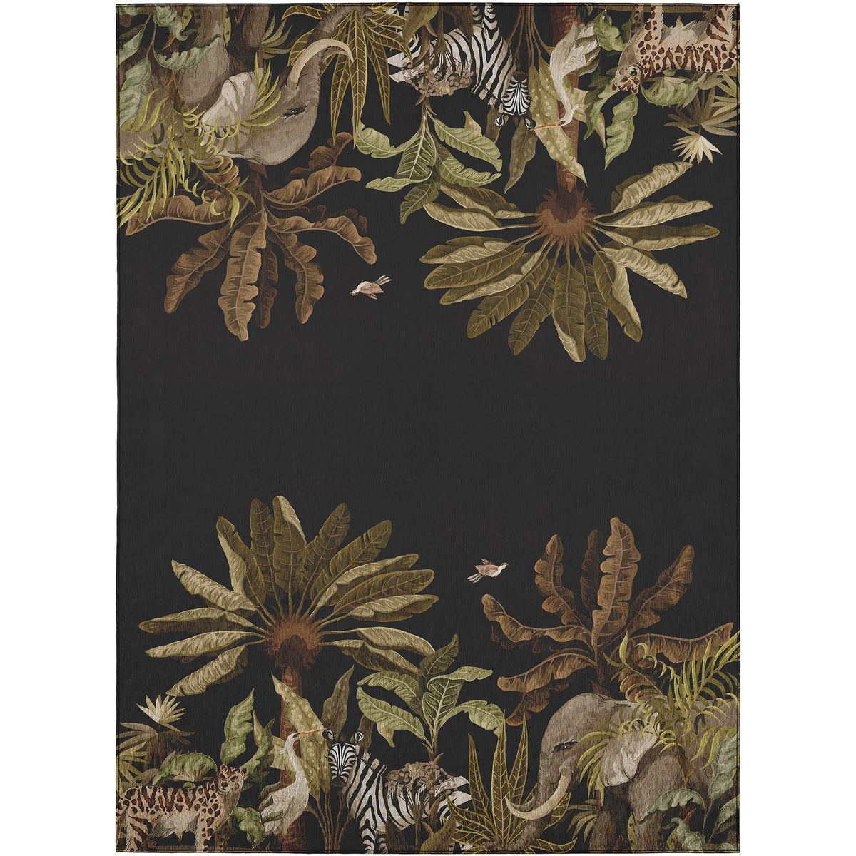 Dalyn Rugs Tropics Tc8 Black 2'6&quot; X 3'10&quot; Indoor Outdoor Area Rug, Easy Clean, Machine Washable, Non Shedding, Bedroom, Living Room, Dining Room, Kitchen, Patio Rug