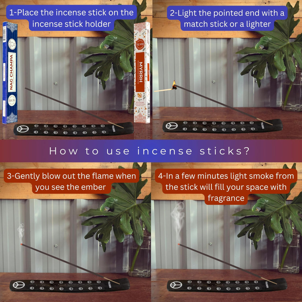 Trumiri Incense Sticks - Combo Pack Of 35 Insence-Sticks - 15 Nag Champa + 20 Myrrh - Insenses - Insents - Incents - Inscense -