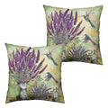 Kwlegh Lavender Pillow Covers Purple Flower Rustic Pillow Covers 18X18 Set Of 2 Lavender Hummingbird Pillow Case Spring Vintage