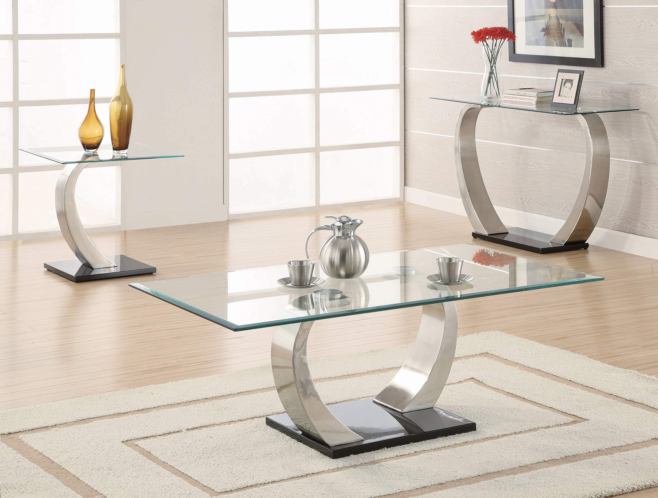 Coaster Home Furnishings 701239 Shearwater Contemporary Sofa Table, Satin