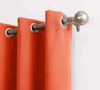 Sun Zero Riley Kids Bedroom Blackout Grommet Curtain Panel, 40' X 84', Tangerine Orange