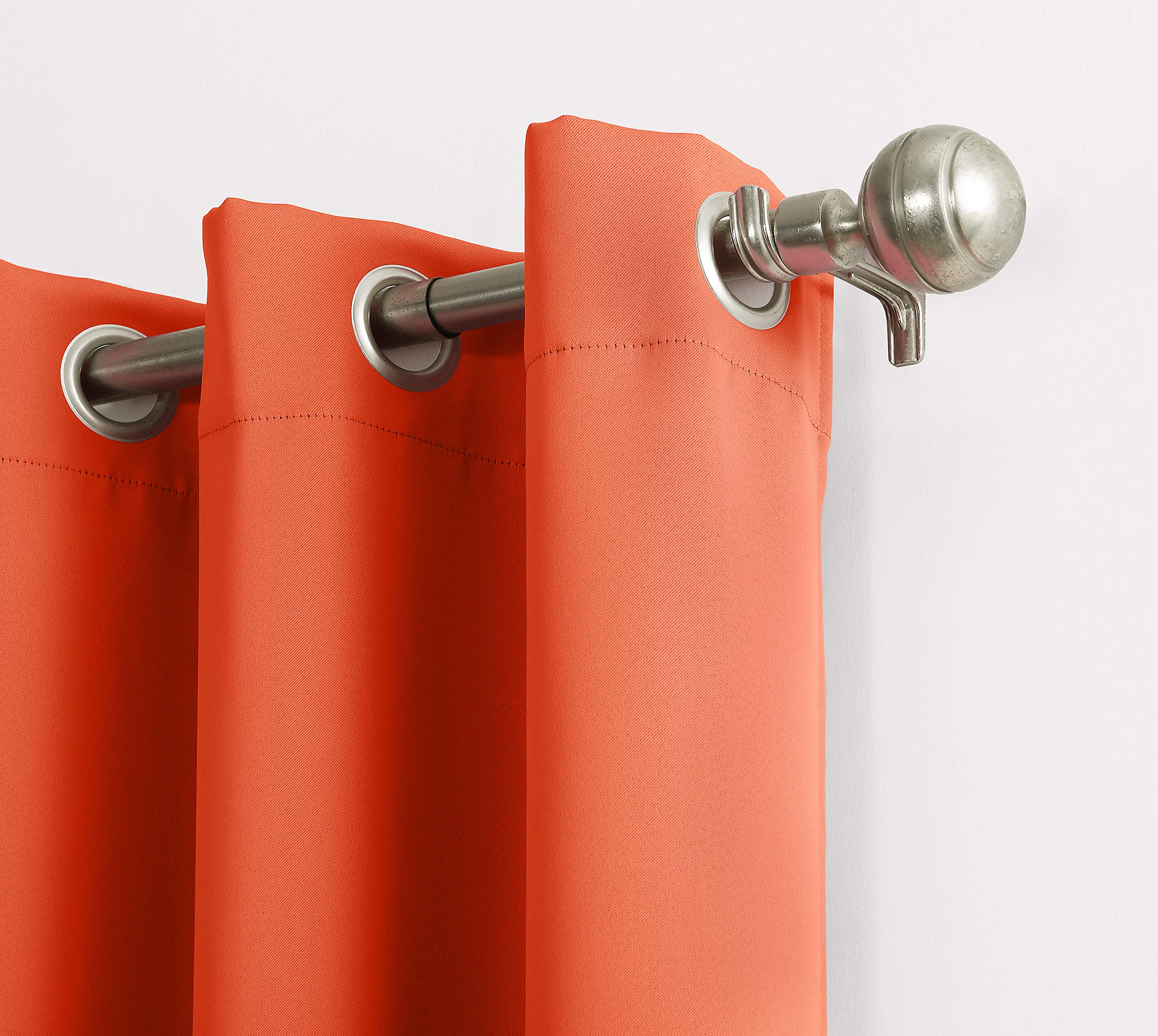 Sun Zero Riley Kids Bedroom Blackout Grommet Curtain Panel, 40' X 84', Tangerine Orange