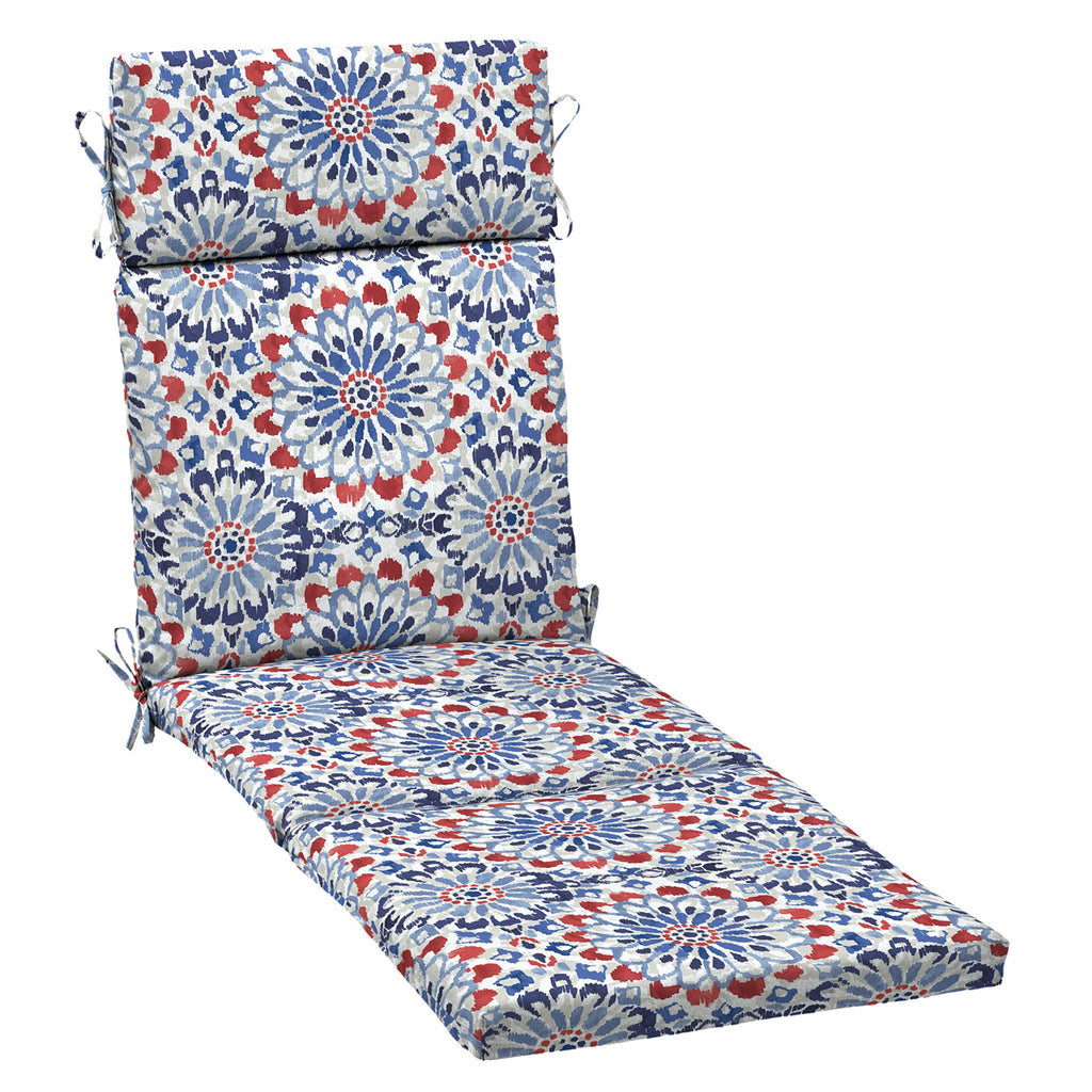 Arden Selections Outdoor Chaise Cushion, 21 X 72, Water Repellent, Fade Resistant 21 X 72, Clark Blue