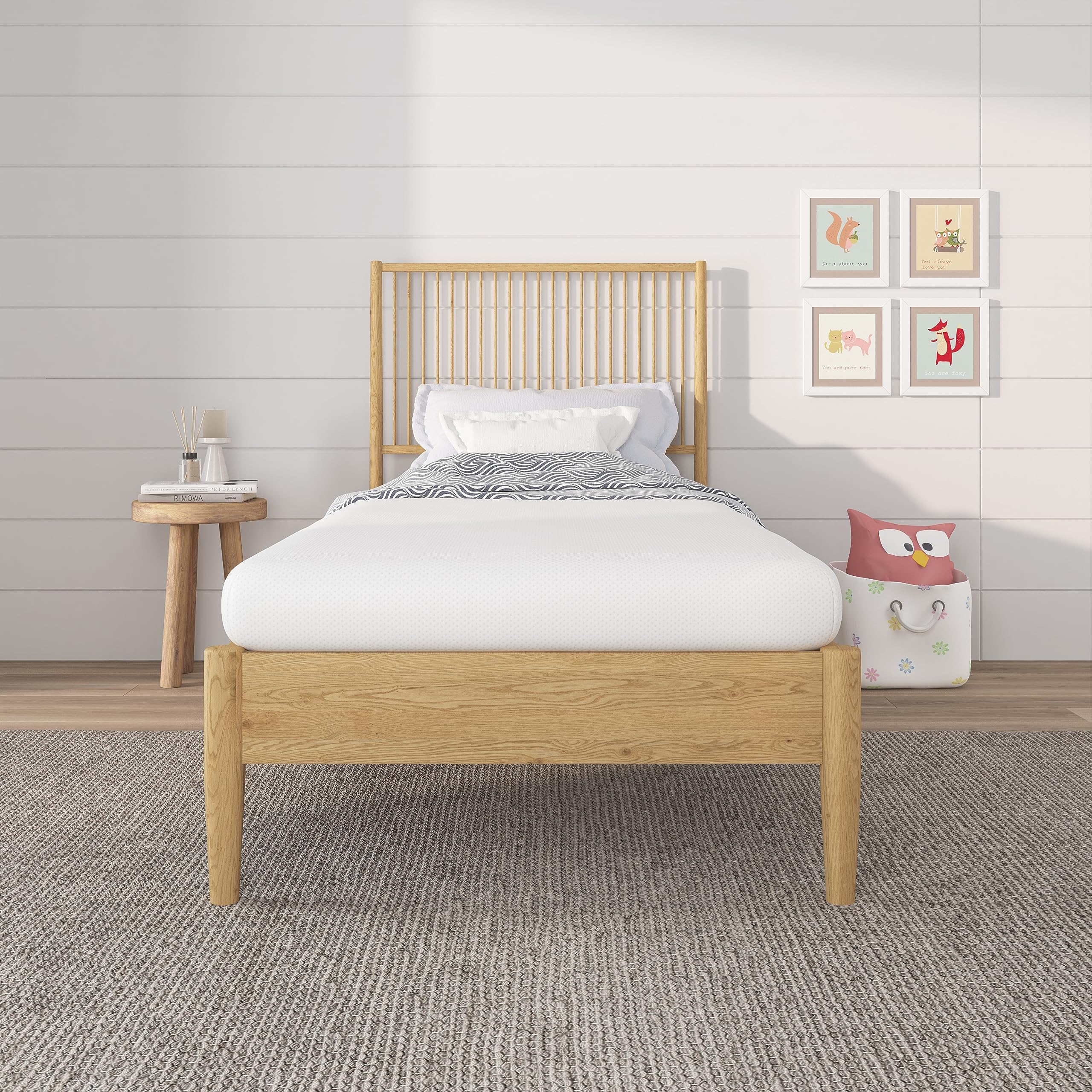NapQueen 5 Inch, Twin Mattress, Memory Foam White Mattress - Medium Feel - CertiPUR-US Certified - Twin Bed Mattress in a Box, B