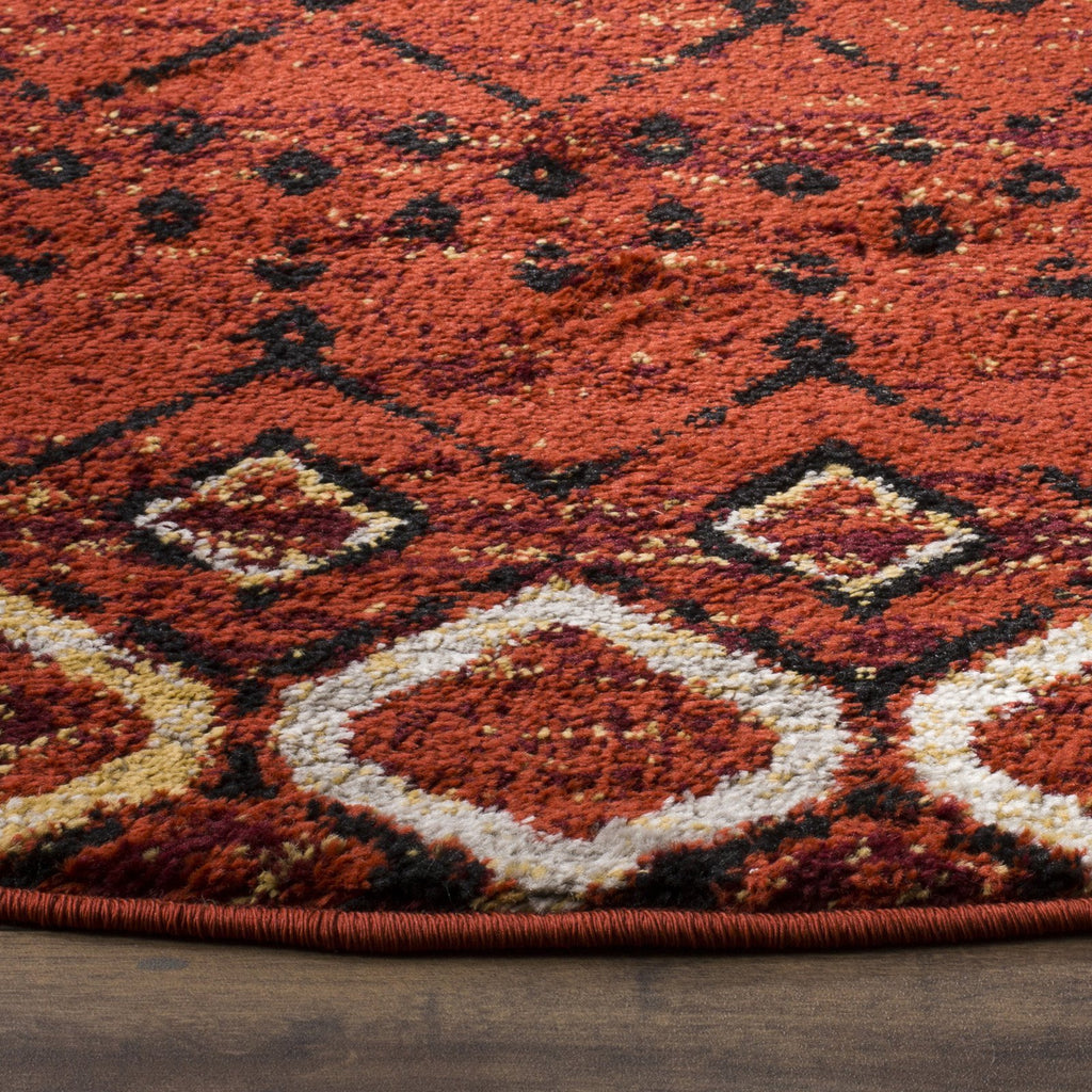 Safavieh Amsterdam Collection Area Rug - 9' X 12', Black & Multi, Moroccan Boho Design, Non-Shedding & Easy Care, Ideal For High