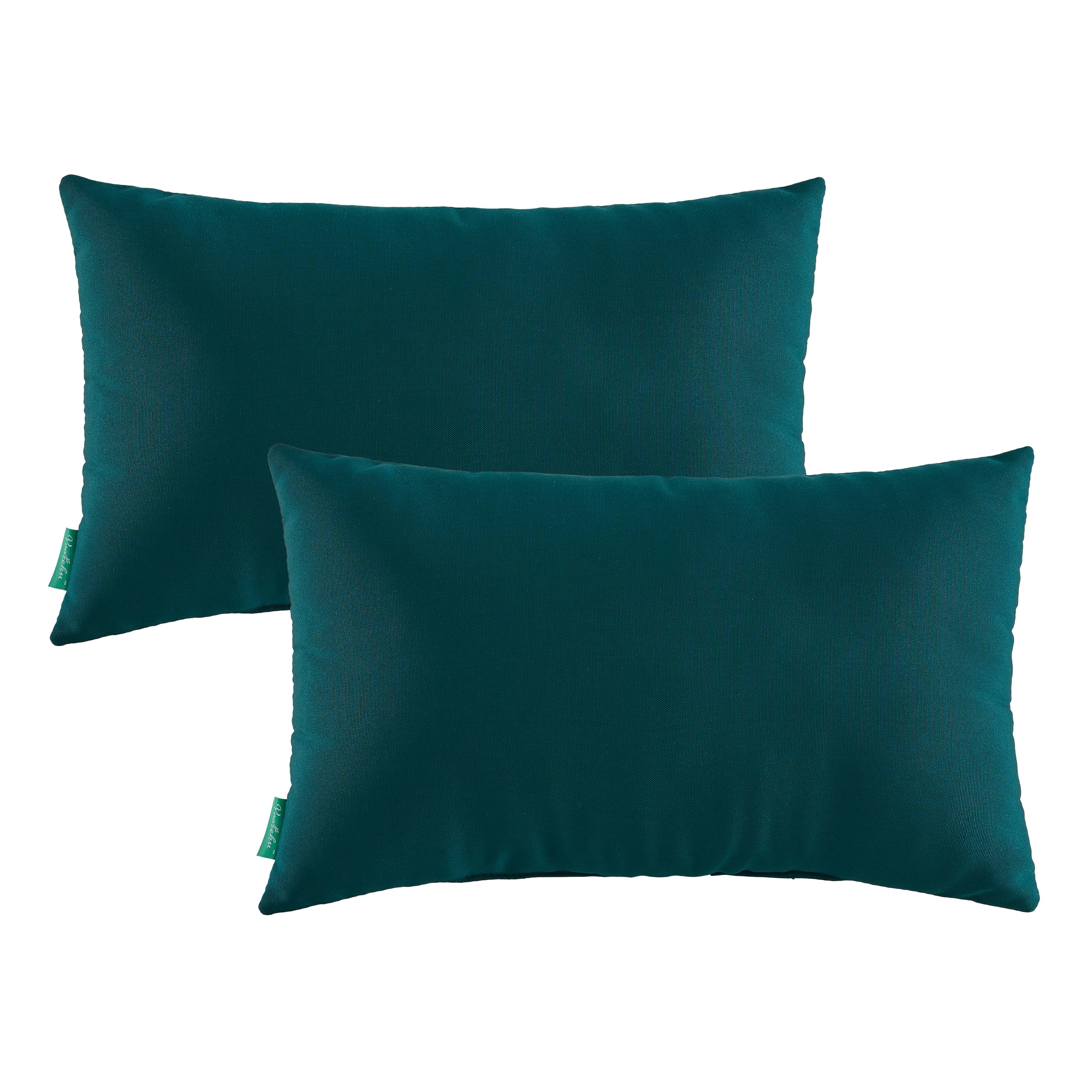 Yoozeku Indoor Outdoor Lumbar Pillows,Waterproof Outdoor Pillows Set Of 2 For Patio Furniture,12  20 Inch,Dark Green