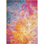 Nourison Passion Sunburst 3'9'' x 5'9'' Area-Rug, Modern, Abstract, Easy-Cleaning, Non Shedding, Bed Room, Living Room, Dining R