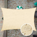 Colourtree 7' X 12' Beige Rectangle Tadr0712 Waterproof Sun Shade Sail Canopy Awning Shelter Fabric Screen, 95% Uv Blockage Uv &