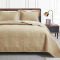 Love'S Cabin Twin Quilt Set Camel Bedspreads - Soft Bed Fall Quilt Lightweight Microfiber Bedspread- Modern Style Coin Pattern C