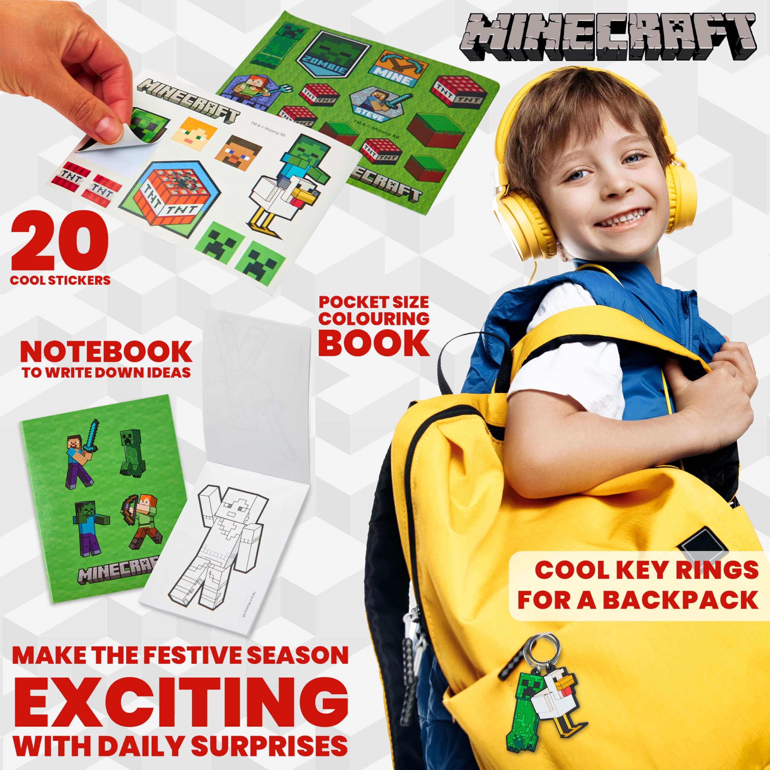 Minecraft Advent Calendar 2024 For Kids And Teenagers - Unique Boys Advent Calendar (Blue/Green)