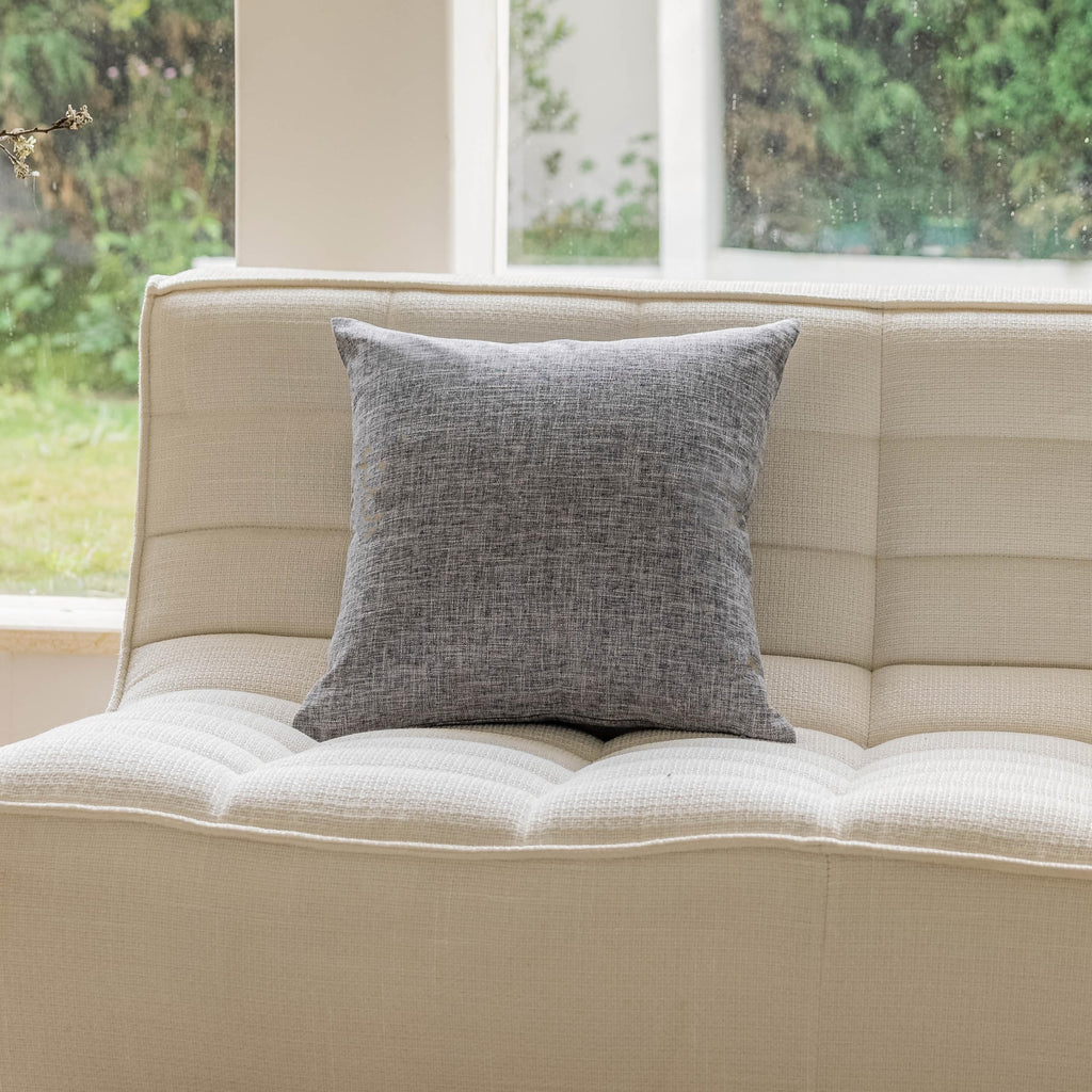Home Brilliant Linen Throw Pillow Cover 18x18 Decorative Throw Pillow for Bed, Couch, Sofa, Living Room, 1 pc, Ash Grey