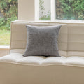 Home Brilliant Linen Throw Pillow Cover 18x18 Decorative Throw Pillow for Bed, Couch, Sofa, Living Room, 1 pc, Ash Grey