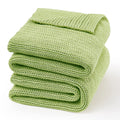 Guohaoi Knitted Weighted Blanket(Light Green 50'X75' 20Lbs),Home D  Cor Cooling Throw Blanket For Hot Sleepers,Hand Made Chunk