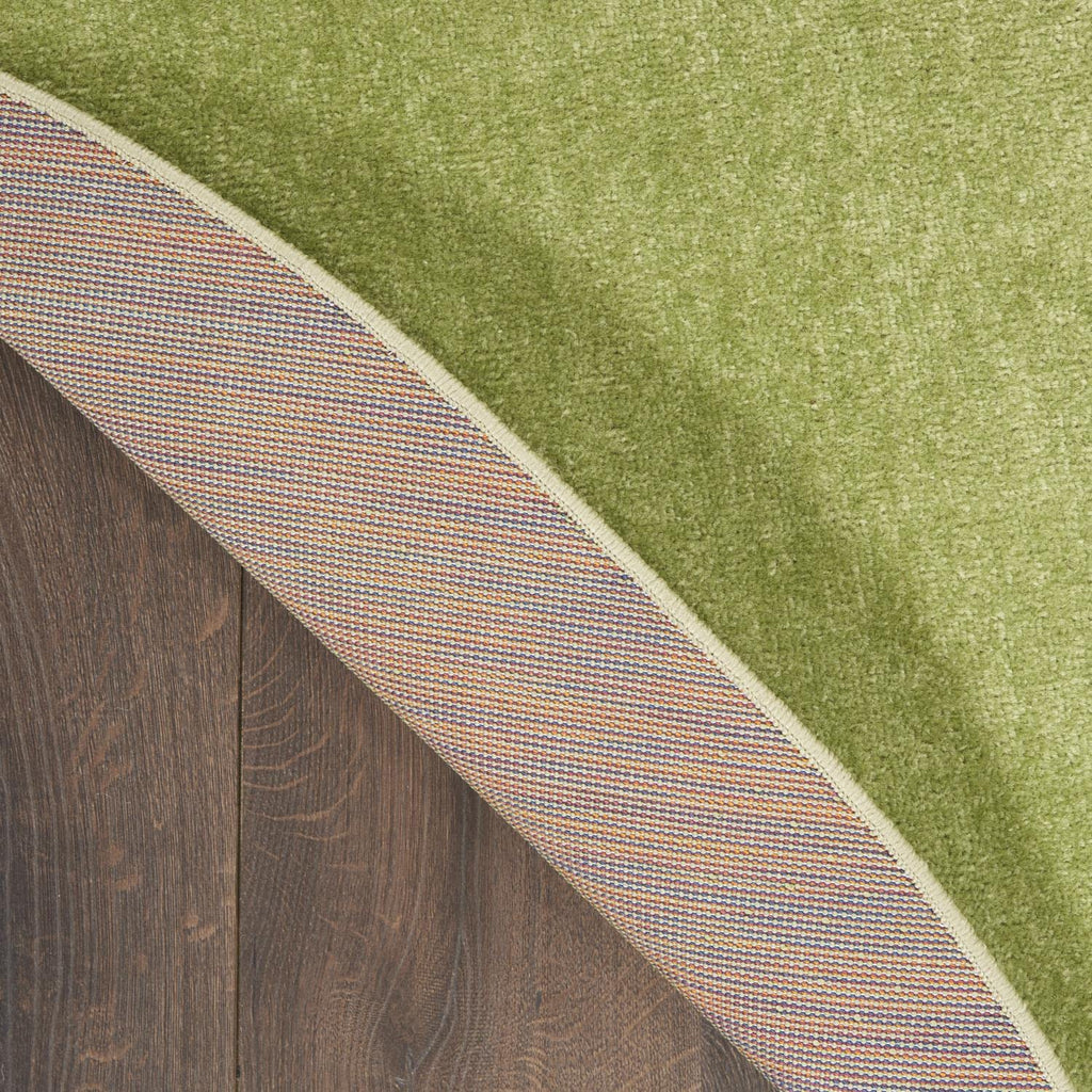 Nourison Essentials Indoor/Outdoor Green 6' X Round Area -Rug, Easy -Cleaning, Non Shedding, Bed Room, Living Room, Dining Room, Backyard, Deck, Patio (6 Round)