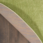 Nourison Essentials Indoor/Outdoor Green 6' X Round Area -Rug, Easy -Cleaning, Non Shedding, Bed Room, Living Room, Dining Room, Backyard, Deck, Patio (6 Round)