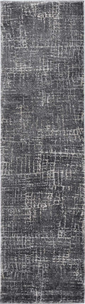 HomeRoots 8'X10' Grey Machine Woven Abstract Scratch Indoor Area Rug