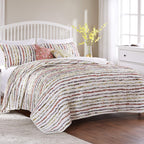 Greenland Home Bella Ruffled Quilt Set, 4-Piece Twin/Twin Xl