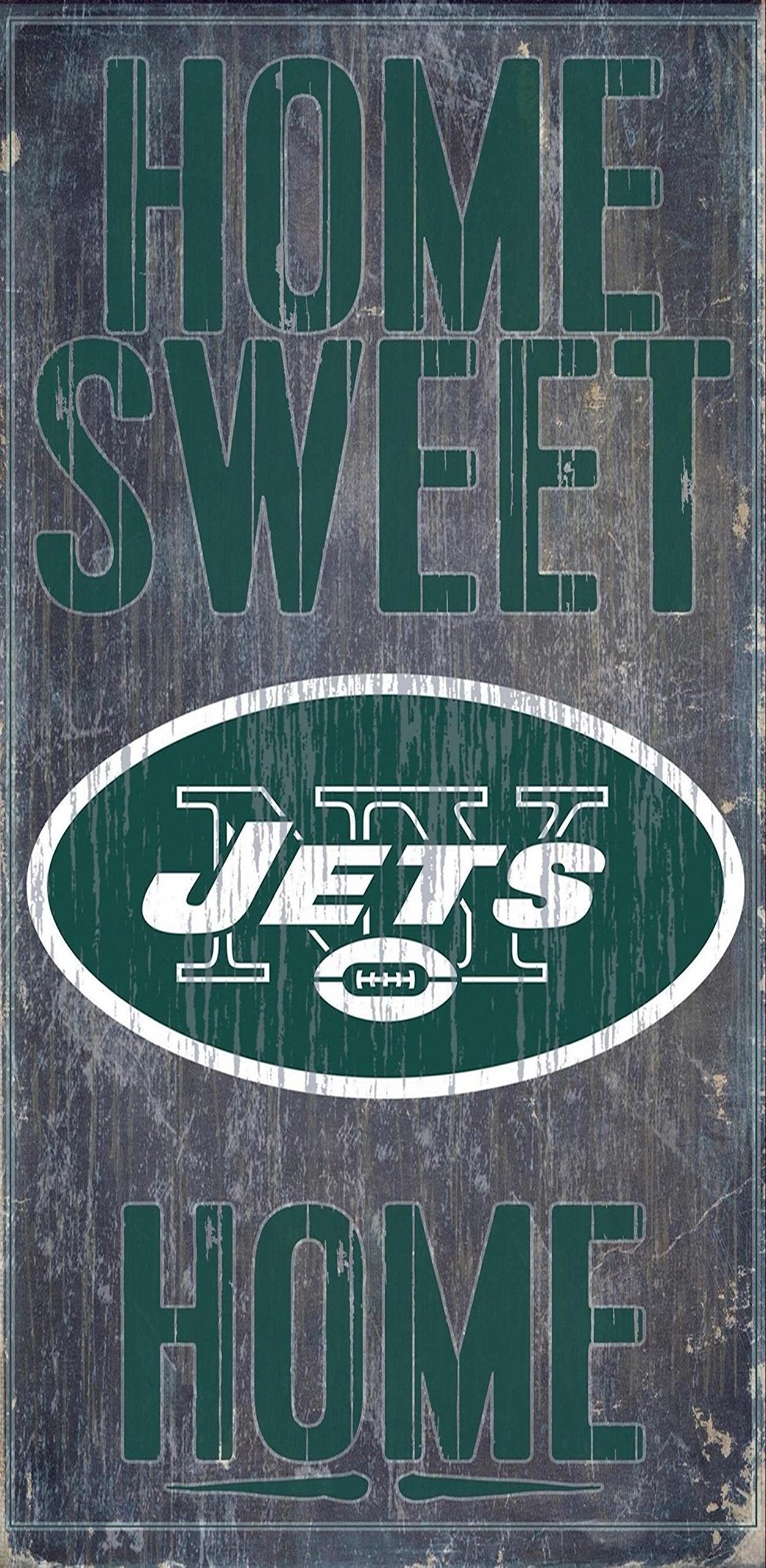Fan Creations New York Jets Official NFL 14.5 inch x 9.5 inch Wood Sign Home Sweet Home 048500
