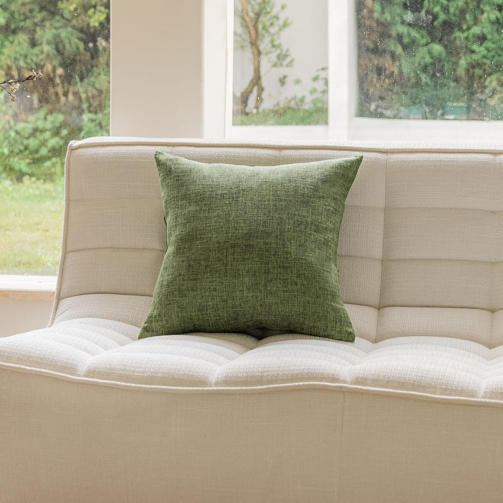 Home Brilliant Linen Euro Sham Dark Green Throw Pillow Cover 26x26 Euro Pillow for Bed Couch Sofa, 26 x 26, Green
