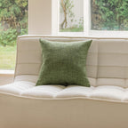 Home Brilliant Linen Euro Sham Dark Green Throw Pillow Cover 26x26 Euro Pillow for Bed Couch Sofa, 26 x 26, Green