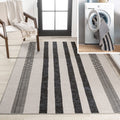 JONATHAN Y WSH122B-5 Vichy Geometric Striped Machine-Washable Indoor Area-Rug, Farmhouse, Midcentury, Rustic Easy-Cleaning,Bedro