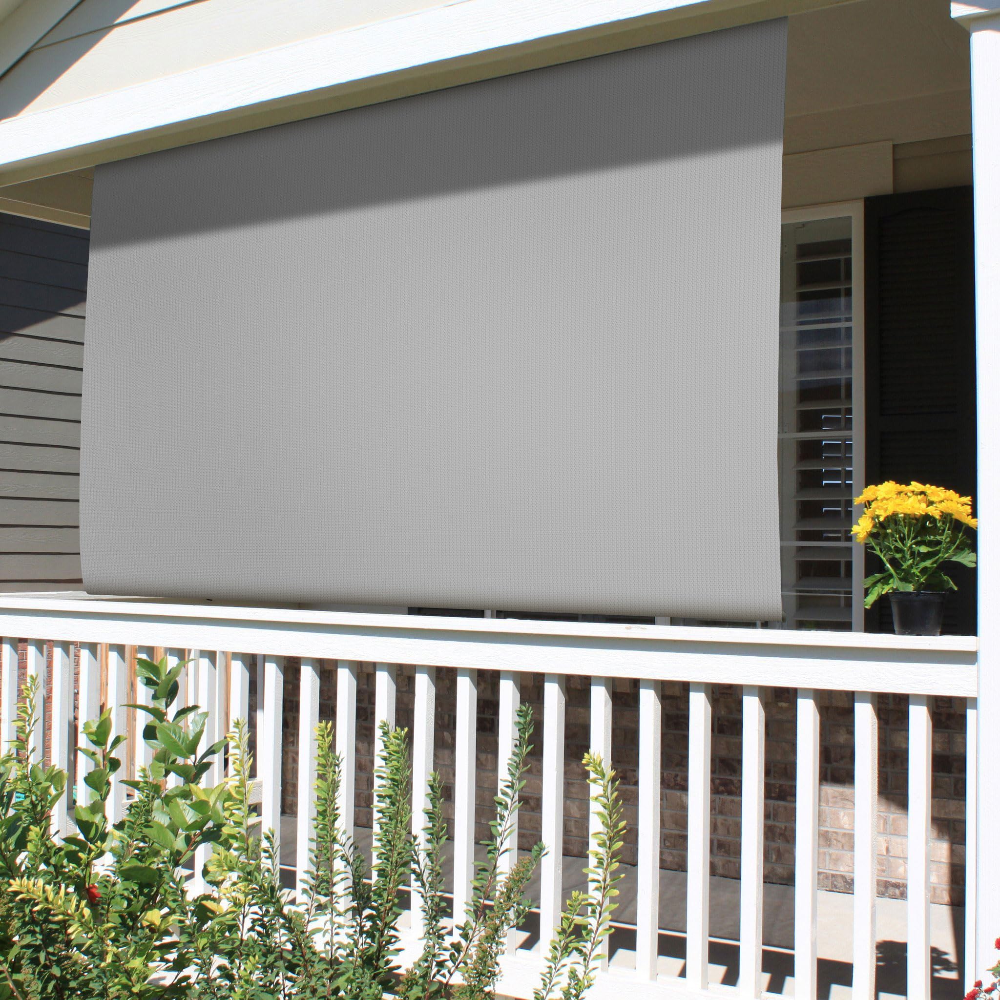 Patio Paradise Shades Roll Up Outdoor 8'Wx6'H Roller Shade Exterior Patio Blinds For Outside Porch Deck Balcony Pergola Carport,