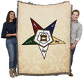 Pure Country Weavers Order of The Eastern Star Blanket - OES Masonic Gift Tapestry Throw Woven from Cotton - Made in The USA (72