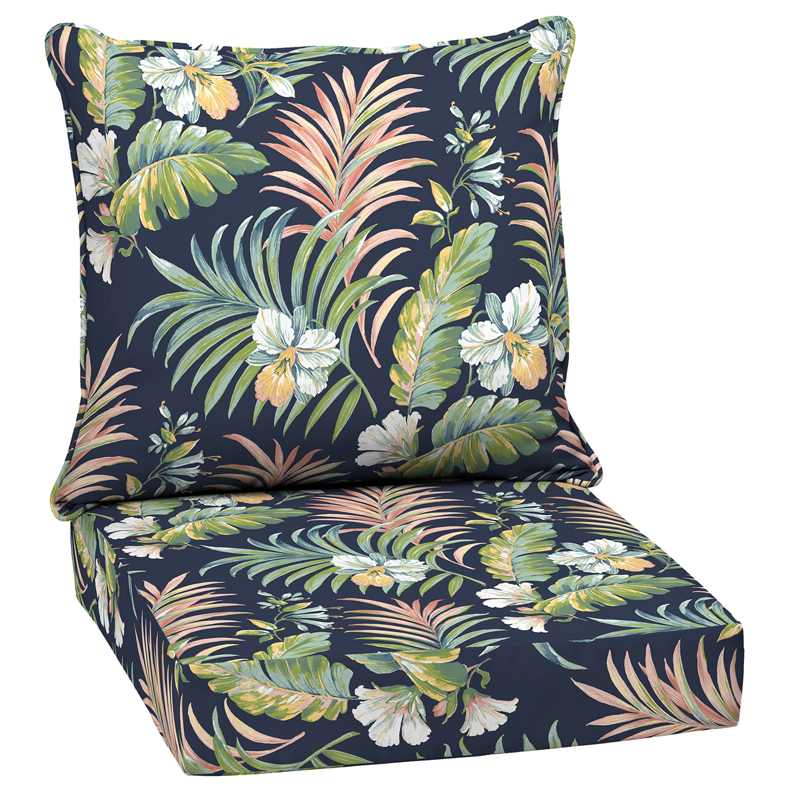 Arden Selections Outdoor Deep Seat Set, 24 X 24, Rain-Proof, Fade Resistant, Deep Seat Bottom And Back Cushion 24 X 24, Simone B