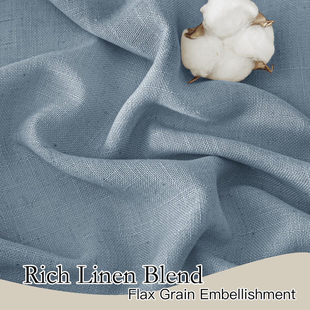 Ryb Home Sheer Curtains 84 Inche Long, Dusty Blue Rod Pocket & Back Tab Light Filtering Privacy Stain Resistant Window Treatment For Hotel Bed Canopy Curtains, Length 84 By Width 52 Inch, 1 Pair