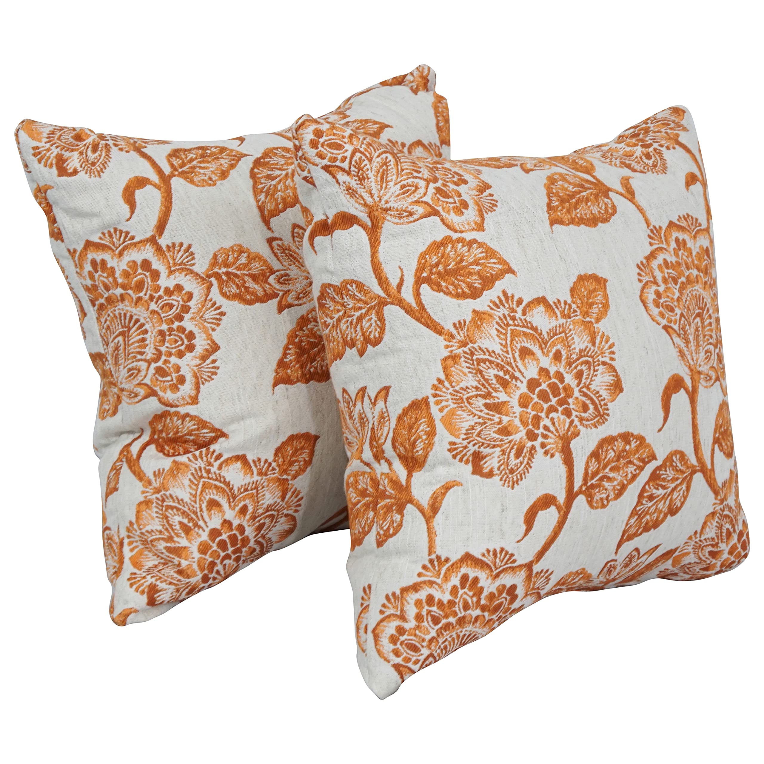 Blazing Needles Square Jacquard Throw Pillows, 17", Vivier Bitter 2 Count