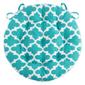 Barnett Home Decor 16' Round Chair Cushion - Fulton Aqua - Indoor/Outdoor Bistro Chair Cushions Fade Resistant, Weather Resista