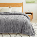 Coova Premium Sherpa Queen Blanket - 3D Stylish Design Super Soft Cozy Fleece Throw Blanket, Thick Plush Fuzzy Fluffy Lightweigh