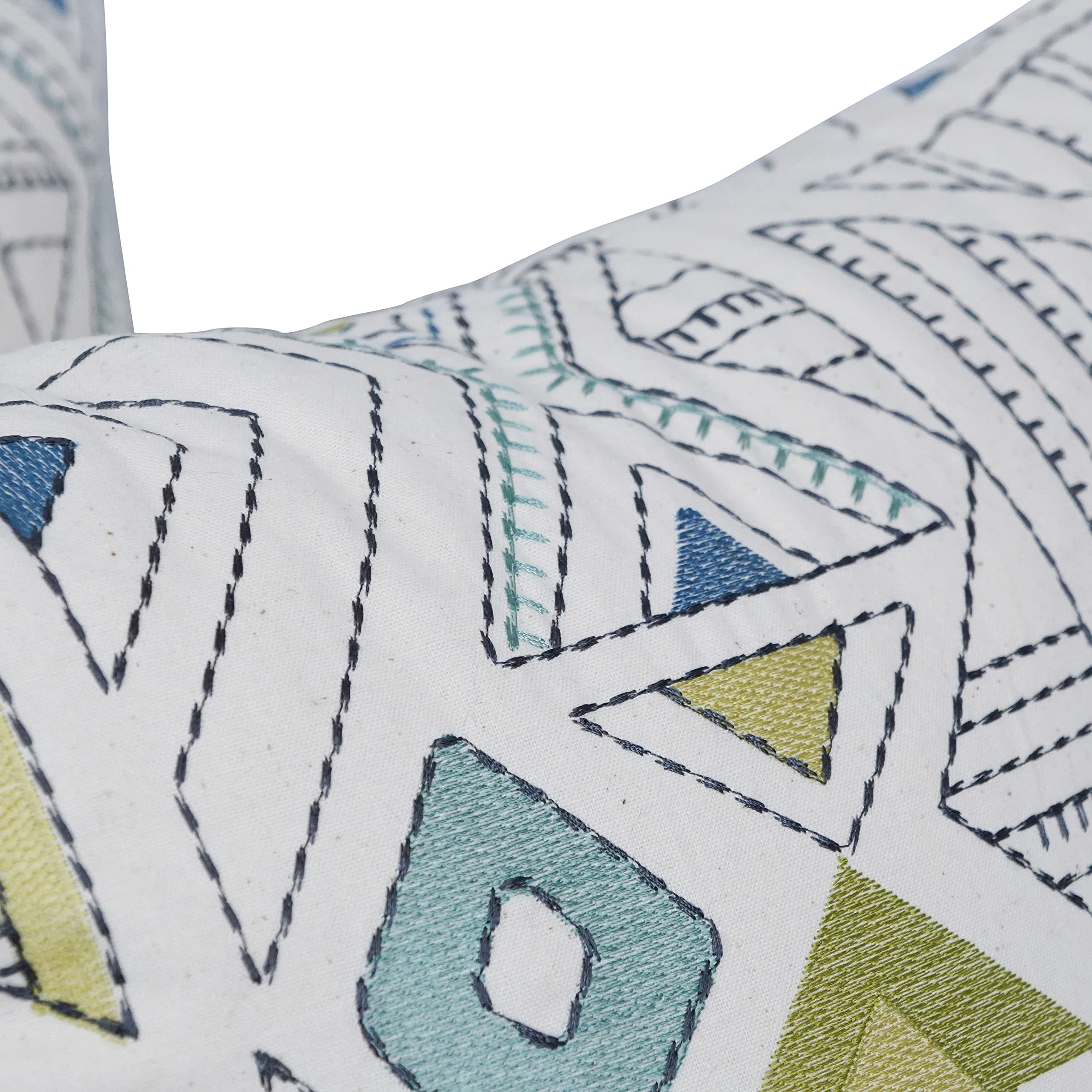 Blazing Needles Square Cotton Jacquard Throw Pillows, 17&quot;, Barista Minera 4 Count