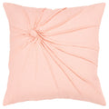 Rizzy Home | T08766 | Poly Fill Decorative Pillow | 18"X18" Pink Twisted Tacked Knot