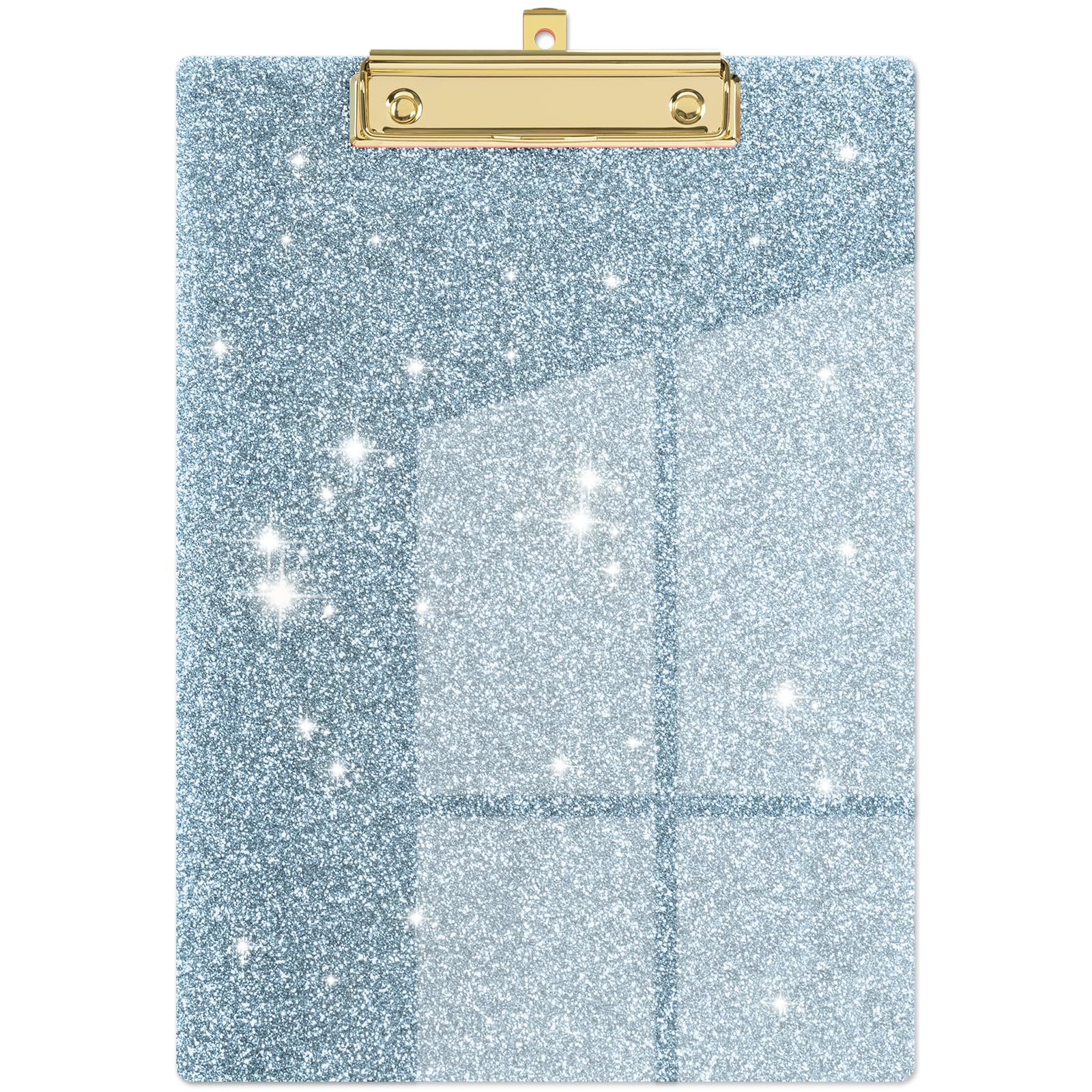 Piasoenc Acrylic Clipboards, Fashion Glitter Clipboard, Stardard Letter Size Clip Board, A4 Size 12.5' X 9', Cute Confetti Cli